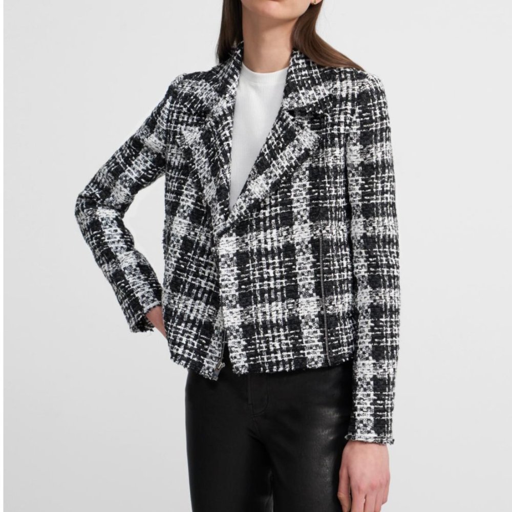 Theory Slim Tweed Moto Jacket